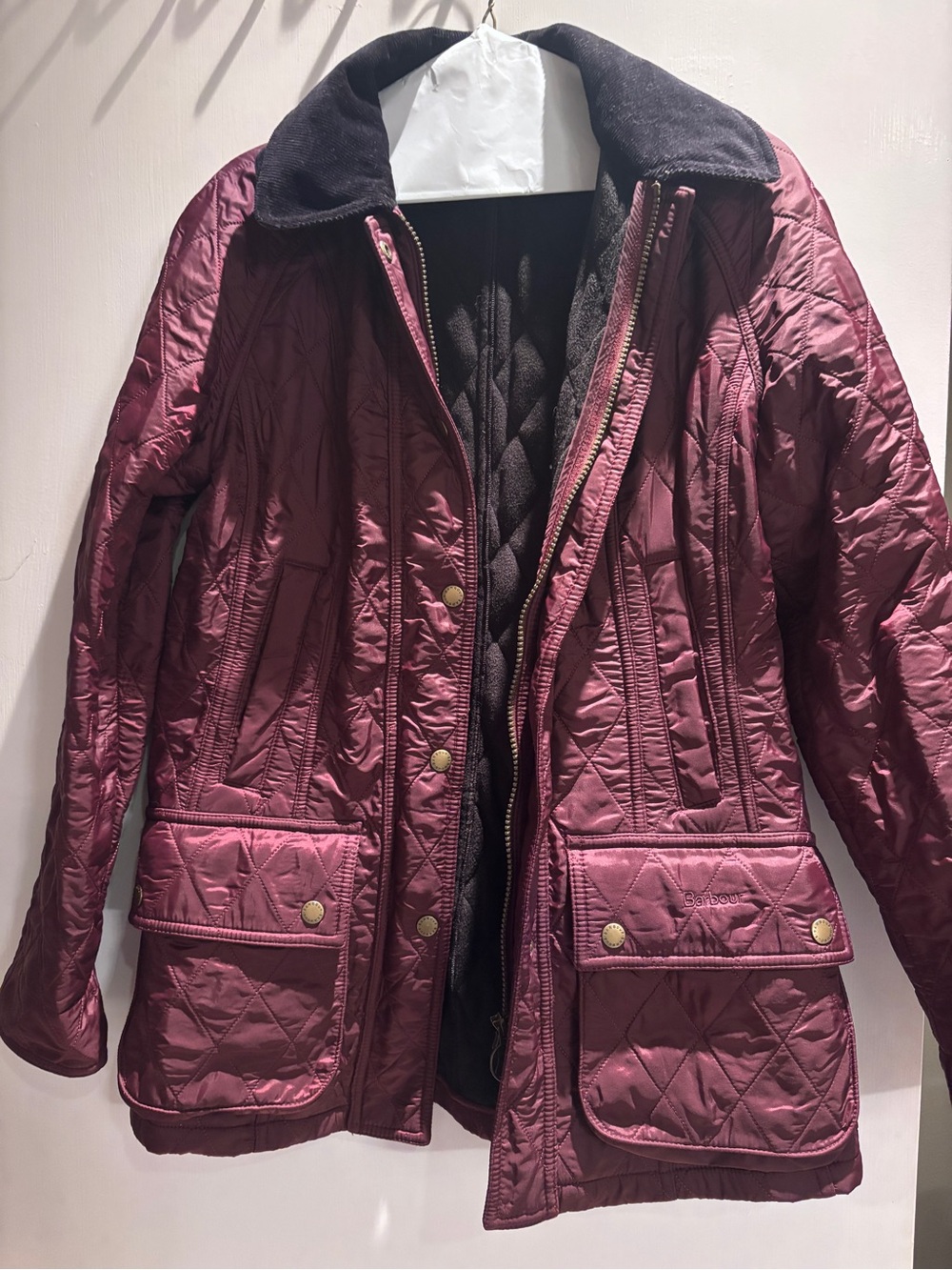 Barbour Quilted Women's Jacket in Burgundy - Lightweight Coat